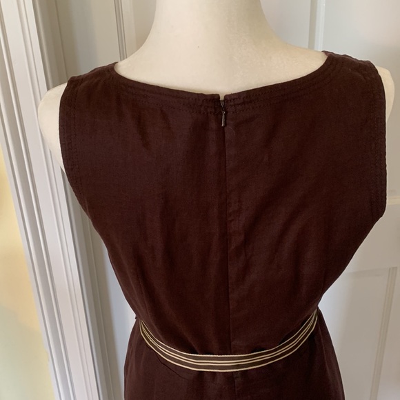 Banana Republic 100% linen dress in chocolate brown - Picture 4 of 10